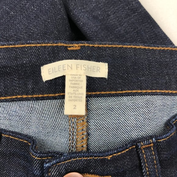 Eileen Fisher Soft Denim Raw-Edge Ankle Jeans - Picture 6 of 7